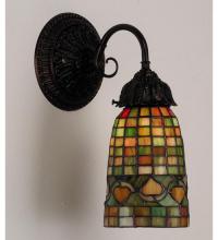 Meyda Black 74049 - 5.5"W Tiffany Acorn Wall Sconce