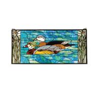 Meyda Black 77712 - 35"W X 16"H Wood Ducks Stained Glass Window