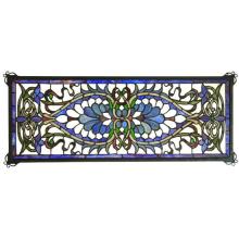 Meyda Black 78104 - 29"W X 11"H Antoinette Transom Stained Glass Window