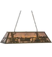 Meyda Black 81347 - 48"L Train Oblong Pendant