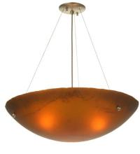 Meyda Black 81501 - 24"W Metro Fusion Espresso Inverted Pendant