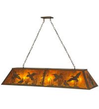 Meyda Black 81741 - 61"L Ducks in Flight Oblong Pendant