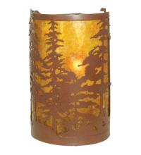 Meyda Black 81808 - 6"W Tall Pines Corner Wall Sconce