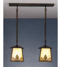 Meyda Black 82140 - 24" Long Mountain Pine 2 Light Island Pendant