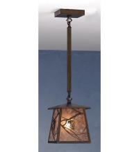 Meyda Black 82387 - 7"Sq Whispering Pines Mini Pendant