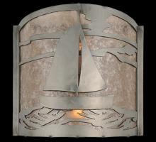 Meyda Black 82563 - 12" Wide Sailboat Wall Sconce