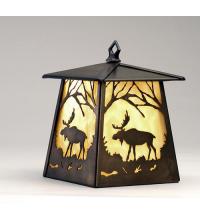 Meyda Black 82636 - 7" Wide Moose at Dawn Hanging Wall Sconce