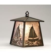 Meyda Black 82646 - 7" Wide Sailboat Hanging Wall Sconce