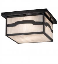 Meyda Black 87537 - 14" Square Hyde Park Mountain View Flushmount