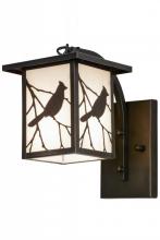 Meyda Black 87906 - 6.5"W Hyde Park Song Bird Curved Arm Wall Sconce