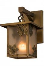 Meyda Black 88377 - 6.5"W Hyde Park Maple Leaf Hanging Wall Sconce