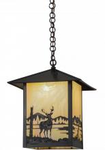 Meyda Black 96327 - 16"Sq Seneca Deer Creek Pendant