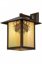 Meyda Black 97209 - 12"W Seneca Winter Pine Solid Mount Wall Sconce