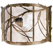 Meyda Black 98133 - 12"W Whispering Pines Wall Sconce