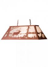 Meyda Black 98815 - 48" Long Elk at Lake Oblong Pendant