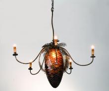 Meyda Black 98970 - 36" Wide Pinecone 5 Light Chandelier