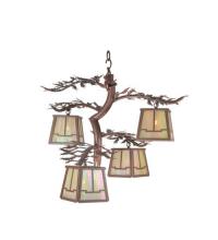 Meyda Black 99399 - 26" Wide Pine Branch Valley View 4 Light Chandelier