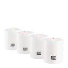 Eichholtz 108114 - Eichholtz Artificial Candle, Set of 4, White, 3.15"W (108114 )