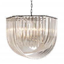 Eichholtz 109485UL - Hy?res Chandelier, 6-Light, Clear Acrylic, Nickel, 26.38"W (109485UL )