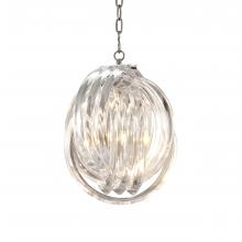 Eichholtz 109840UL - Marco Polo Pendant, 1-Light, Small, Clear Acrylic, Nickel, 13.78"W (109840UL )