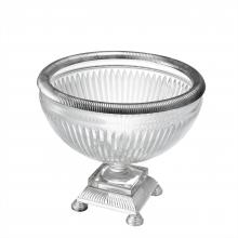 Eichholtz 110435 - Burton Bowl, Clear Glass, Silver, 10.24"W (110435 )