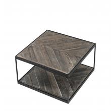 Eichholtz 111190 - La Varenne Side Table, Distressed Wood, Zinc, 14.96"H (111190 )