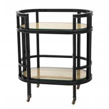 Eichholtz 111935 - Bahamas Bar Cart, Black, Natural, 27.95"W (111935 )