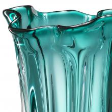 Eichholtz 112572 - Vagabond Vase, Turquoise Glass, 13.39"H (112572 )