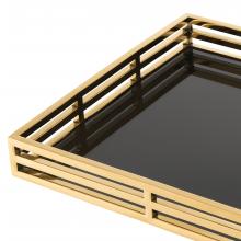 Eichholtz 112883 - Giacomo Tray, Gold, Black Glass, 22.05"W (112883 )