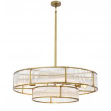 Eichholtz 113186UL - Montparnasse Chandelier, 5-Light, Antique Brass, Clear Glass, 35.43"W (113186UL )