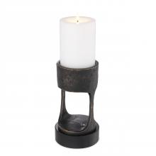 Eichholtz 114142 - Bologna Candle Holder, Small, Bronze, Black Granite Base, 5.12"W (114142 )