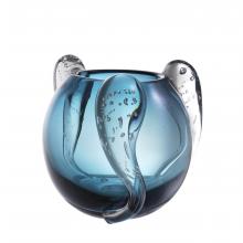 Eichholtz 114693 - Sianluca Vase, Small, Blue Glass, 9.45"H (114693 )