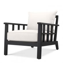 Eichholtz 115002 - Cap-Ferrat Outdoor Club Chair, White, Black Frame, 27.56"W (115002 )