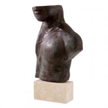 Eichholtz 115842 - Torso Artem Sculpture, Antique Bronze, Tan Base, 11.02"W (115842 )