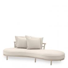 Eichholtz 116075 - Laguno Outdoor Sofa, Left Side Direction, Lewis Off-White Fabric, Sand, 86.61"W (116075 )