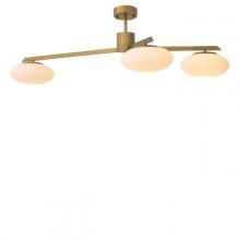 Eichholtz 116123UL - Evergreen Pendant, 3-Light, Small, Antique Brass, White Glass, 55.51"W (116123UL )