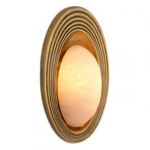 Eichholtz 116696UL - Savono Wall Sconce, 1-Light, Vintage Brass, Alabaster Shade, 9.84"W (116696UL )