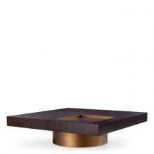 Eichholtz 117404 - Otus Coffee Table, Square, Mocha, Brushed Brass, 43.31"W (117404 )