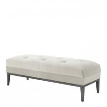 Eichholtz A111352 - Cesare Bench, Pebble Gray Fabric, Gunmetal Base, 51.18"W (A111352 )