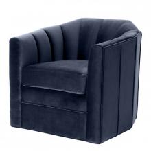 Eichholtz A112511 - Delancey Swivel Chair, Savona Midnight Blue Velvet, 33.07"W (A112511 )