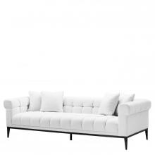 Eichholtz A113393 - Aurelio Sofa, Avalon White Fabric, Gunmetal Base, 94.49"W (A113393 )