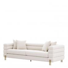 Eichholtz A113836 - York Sofa, Boucle Cream Fabric, Brushed Brass, 90.55"W (A113836 )