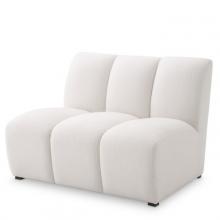 Eichholtz A115087 - Lando Sectional Sofa Straight, Avalon White Fabric, Black Feet, 42.52"W (A115087 )