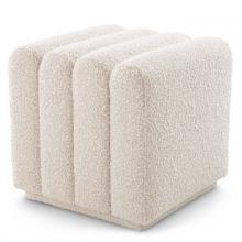 Eichholtz A115491 - Bente Stool, Boucle Cream Fabric, 18.11"H (A115491 )