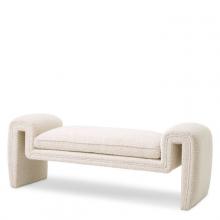 Eichholtz A115859 - Tondo Bench, Small, Boucle Cream Fabric, 56.69"W (A115859 )