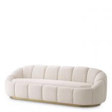 Eichholtz A116448 - Inger Sofa, Boucle Cream Fabric, Brushed Brass, 90.55"W (A116448 )