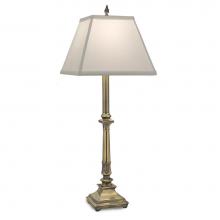 Stiffel BL-6682-6683-BB - Buffet Lamp, 1-Light, Burnished Brass, Oyster Silksheen Fabric Shade, 30"H BL-6682-6683-