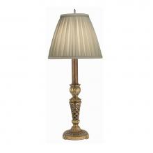 Stiffel BL-6781-6782-ATS - Buffet Lamp, 1-Light, Amber Tortoise Shell, Pleated Ivory Shadow Fabric Shade, 31"H BL-6