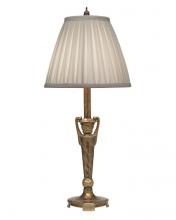 Stiffel BL-A923-ATS - Buffet Lamp, 1-Light, Amber Tortoise Shell, Pleated Ivory Shadow Fabric Shade, 29"H BL-A