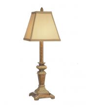 Stiffel BL-AC8620-ATS - Buffet Lamp, 1-Light, Amber Tortoise Shell, Tan Silk Shantung Fabric Shade, 25"H BL-AC86